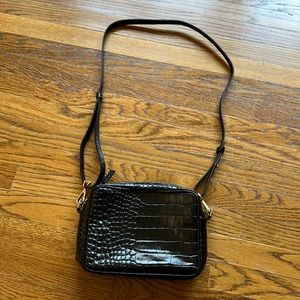Quince Italian leather croc Crossbody